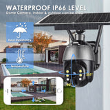 4G Solar IP WiFi 1080P CCTV Video Wireless Surveillance Camera Outdoor PTZ Battery Security Protection Waterproof Color Night