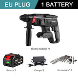 Brushless Electric Impact Dril Hammer Handheld  Multifunction Rotary Rechargeable Power Tool For Makita 18V Battery