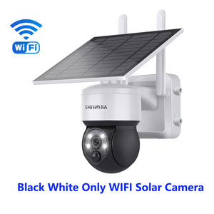 SHIWOJIA WIFI Wireless PTZ Solar Camera 4G SIM 3MP Outdoor Solar Panel Two Way Audio Security Protection CCTV Camera Battery Cam