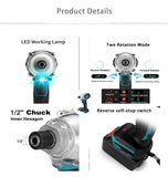 ATO CB2007 Lithium Battery 7 In 1 Combo Kits Power Tools Sets Brushless Electric Cordless Impact Drill for Makita 18V battery