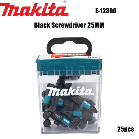 Makita E-12360 Black Screwdriver Set PH2 25MM 25 Pack Black Screwdriver Set