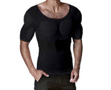 Hidden Muscles In A T-shirt And Antiperspirant Fake Muscle T-shirt - Free Shipping