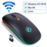 Wireless Mouse Bluetooth Computer PC RGB Rechargeable  Silent Backlit Ergonomic Gaming