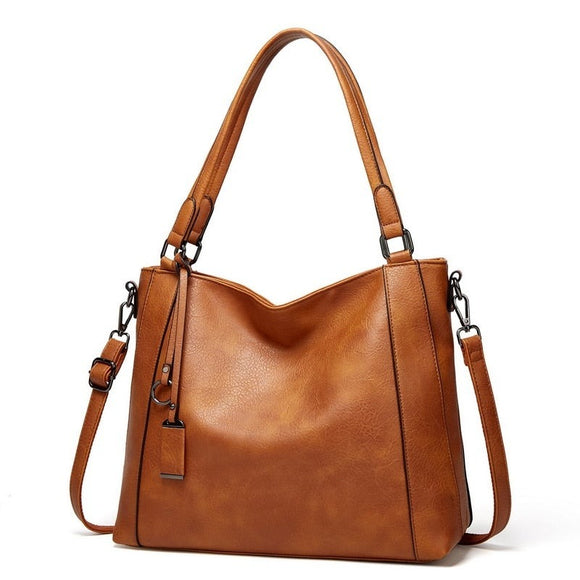 FUNMARDI High Capacity Women Handbags Top Grade PU Leather Bag Vintage Totes Brand Design Shoulder Bag Luxury Hand Bag WLHB2212