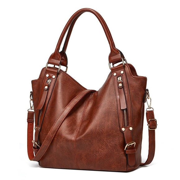 FUNMARDI Big Capacity Women Handbag Luxury Women Bag Side pockets Design Hand Bag PU Leather Totes Shoulder Bags Ladies WLHB2215
