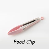 Pink Cooking Kitchenware Tool Silicone Utensils With Wooden Multifunction Handle Non-Stick Spatula Ladle Egg Beaters Shovel