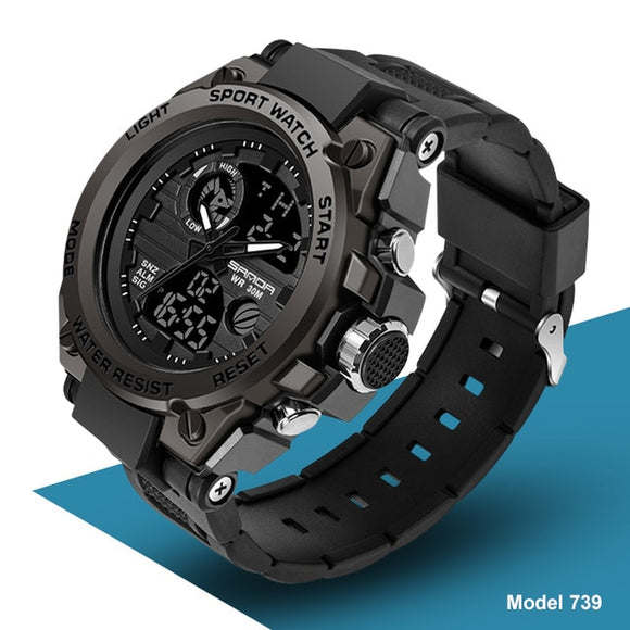 (Free Shipping) wristwatch G4 SANDA 739 Sports Men's Watches Top Brand Luxury Military Quartz Watch Men Waterproof S Shock Male Clock relogio masculino 2021