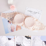 Lace Wrapped Chest Lace Underwear Females Women Brassiere Sexy Lace Tube Top Bra Sexy Prevent Exposed  Free Shipping