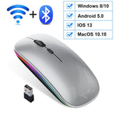 Wireless Mouse Bluetooth Computer PC RGB Rechargeable  Silent Backlit Ergonomic Gaming
