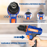 (FREE SHIPPING) Cordless  Wierless Drill Electric 18V Screwdriver Mini Wireless Lithium-Ion Battery