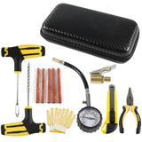 Car Tire Repair Tool Kit with EVA Storage Bag Garage Studding Tool Set Auto Motorcycle Tubeless Tire Puncture Plug