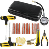 Car Tire Repair Tool Kit with EVA Storage Bag Garage Studding Tool Set Auto Motorcycle Tubeless Tyre Puncture Plug