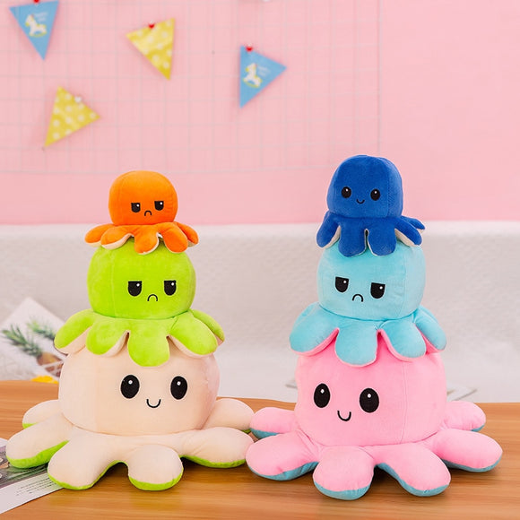 Octopus Plush 2 Toys, Reversible Octopus Plush Reversible Double Sided Flip Cuddly Toy Octopus, Stuffed Toy Octopus Toy Gifts for Kids Girls Boys Friends The Child / Baby Yoda / 25 cm / Plush Toy