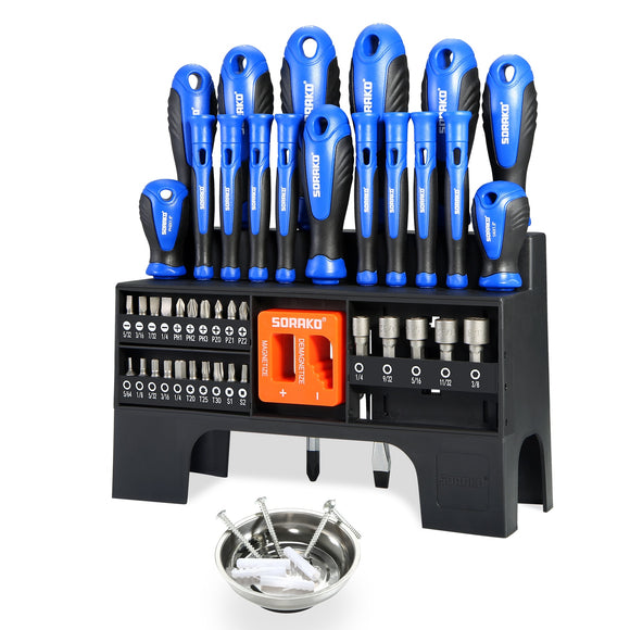 (FREE SHIPPING) Screwdriver Set, 44 Pieces Magnetic Screwdriver Kit with Storage Rack Including Magnetizer & Demagnetizer