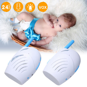 Portable 2.4GHz Wireless Digital Audio Baby Monitor 2Way Talk Crystal Clear Baby Cry Detector Voice Alarm Sensitive Transmission