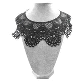 1 Pc Black Flower Neckline Collar Lace Applique Fabric for Fabric Apparel Sewing On Home Textiles For Dressing Free Shipping