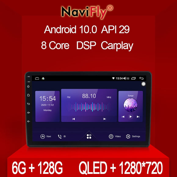 Free Shipping 7862 6GB+128GB QLED 1280*720 Android 10.0 Universal car Stereo GPS MAP For Volkswagen Nissan Hyundai Kia toyota Honda