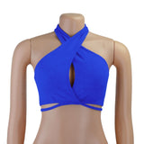 Sexy Bandage Halter Tube Tops Streetwear Sleeveless Crop Tops For Women Backless Seamless Bra Camis Tanks Chic Wrap Bandeau Top Free Shipping